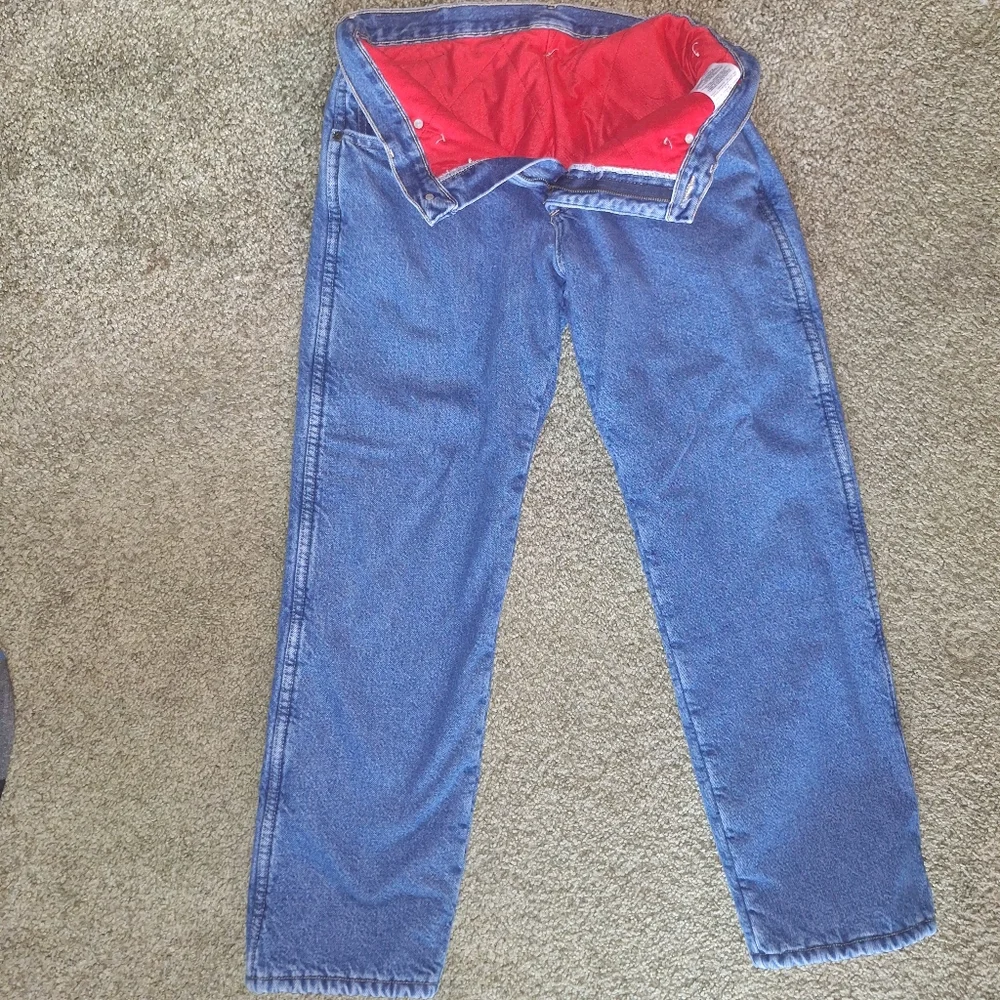 Wrangler Rugged Fleece Lined Jeans 32x30 Workwear - Picture 1 of 10